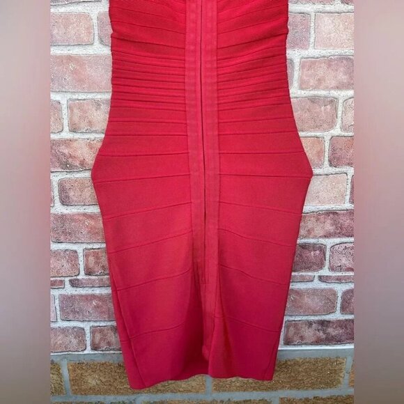 Hervé Léger Coral Bodycon Dress size XS - Picture 9 of 16
